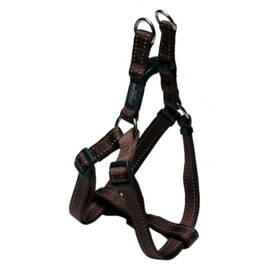 ROGZ STEP-IN HARNESS LARGE CHOCOLATE REFLECTIVE