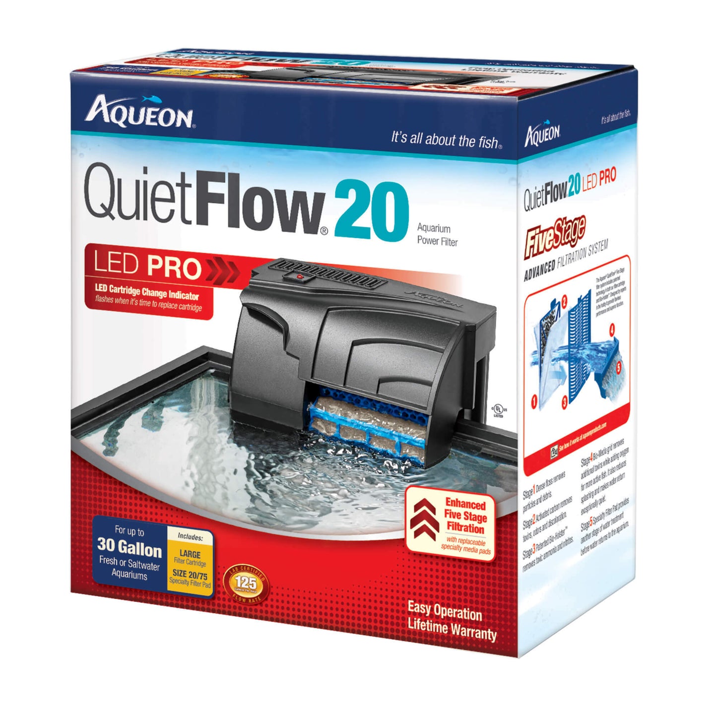 Aqueon QuietFlow LED Pro 20 Power Filter