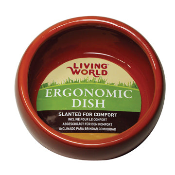 Living World Ergonomic Dish - Small Terra Cotta