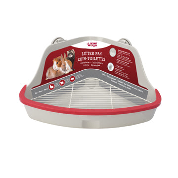 Living World Corner Litter Pan - Grey