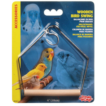 Living World Wooden Bird Swing - Medium