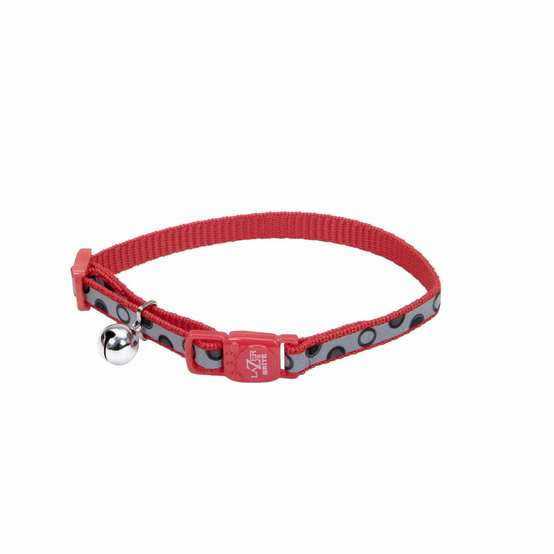 Lazer Brite Cat Collar - Red Bubbles