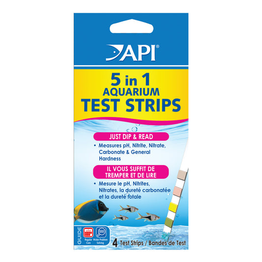 API 5 in 1 AQUARIUM TEST STRIPS