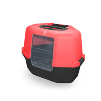 Cat Love Corner Litter Box Red