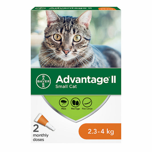 Advantage II For Cats 2.3kg-4kg - 2 Dose