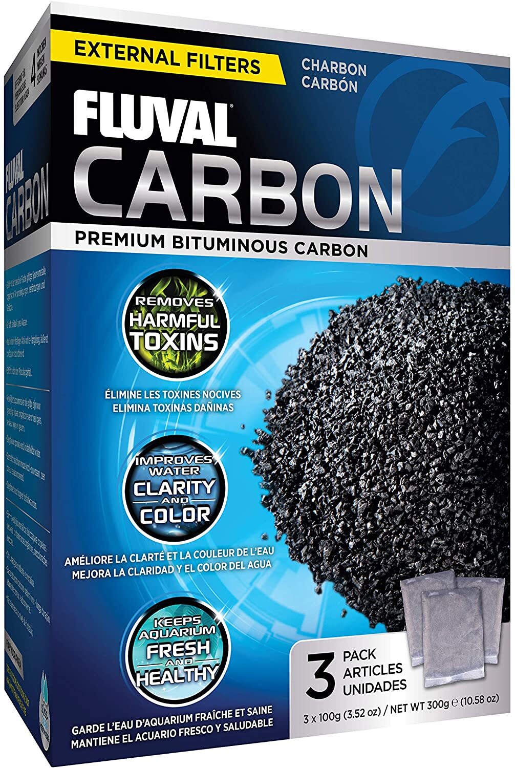 Fluval Edge Replacement Carbon, 3Pk