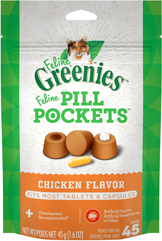 Greenies Pill Pockets for Cats - Chicken 1.6oz