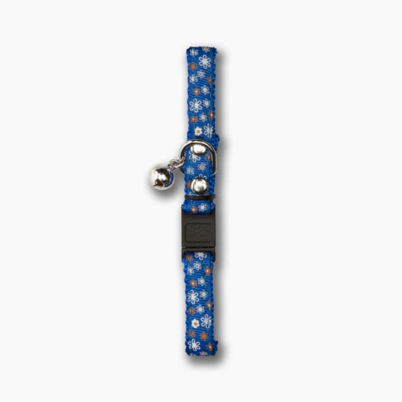 Catit Nylon Collar - Blue with Flowers