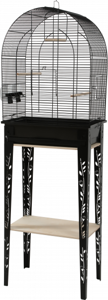 Chic Patio Bird Cage & Stand - Black