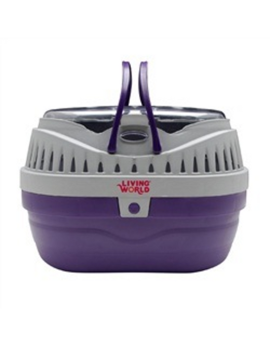 Living World Small Animal Carrier - Purple/Grey