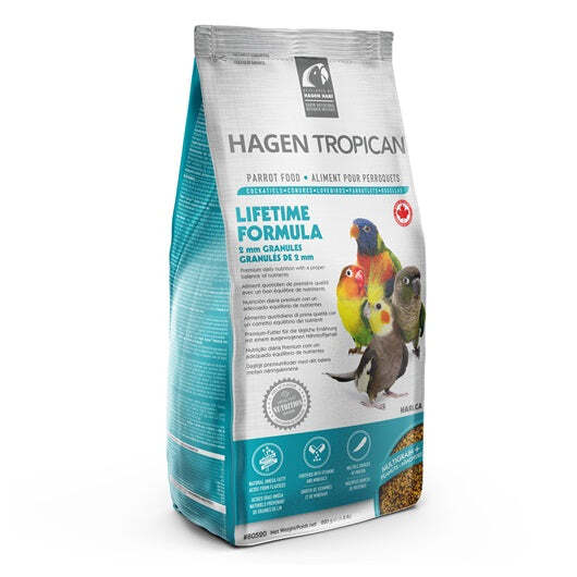 Tropican Lifetime Parrot Food 2mm - 820g