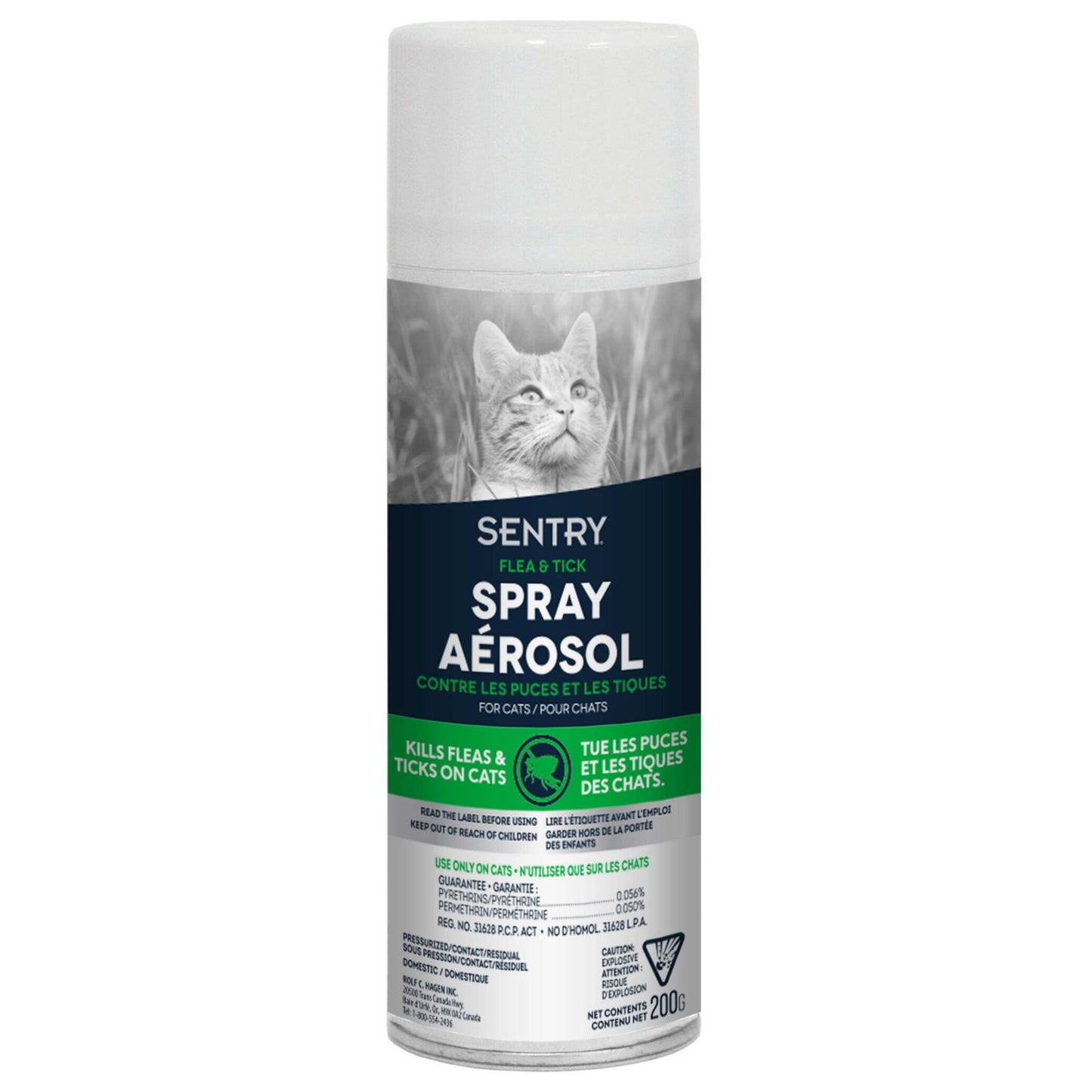 Sentry Flea & Tick Spray for Cats 200g