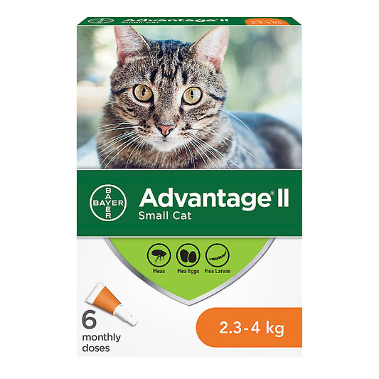 Advantage II For Cats 2.3kg-4kg - 6 Dose