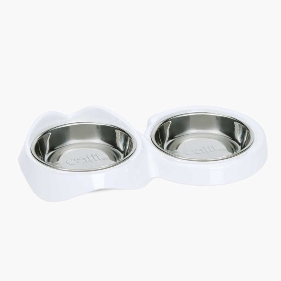 Catit Pixi Double Dish - White