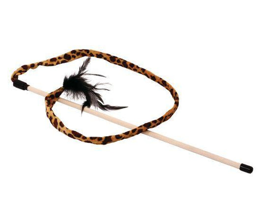 Bud'z Cat Toy - Leopard Print Stick 49"