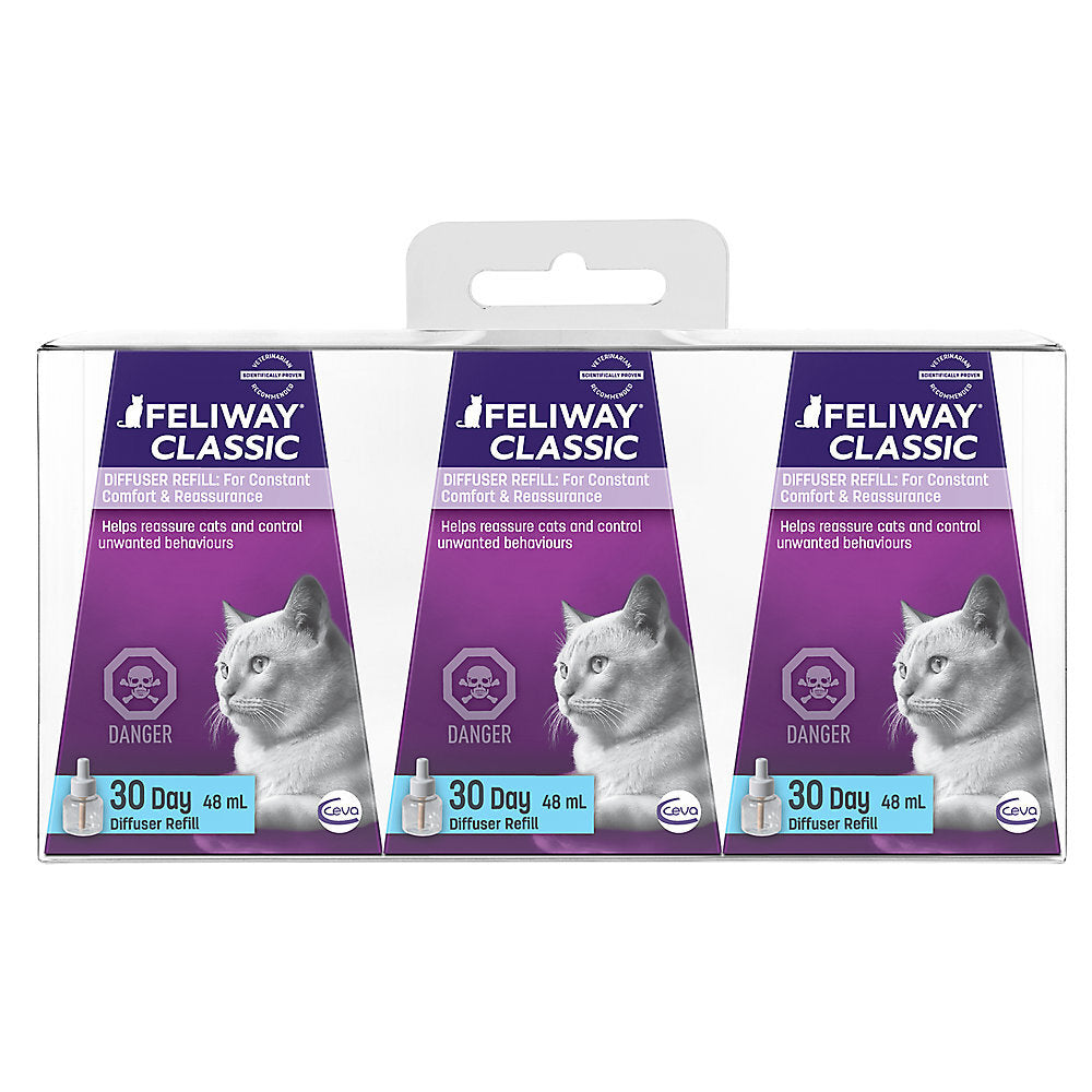 Feliway Classic 30 Day Diffuser Refill 3Pack