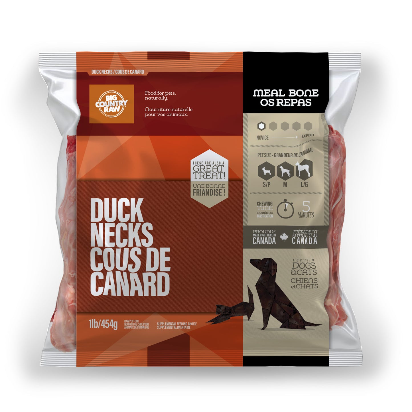 BCR Skinless Duck Neck 1lb