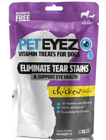 Peteyez Tear Stain Treat for Dogs - Chicken 1oz