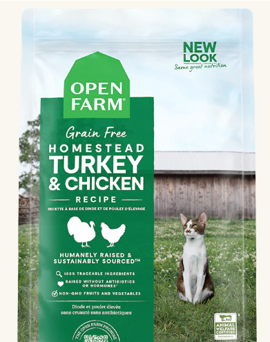 Open Farm Grain-Free Cat Food - Turkey & Chicken 4lb