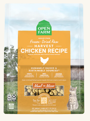 Open Farm Freeze-Dried for Cats - Chicken 3.5oz