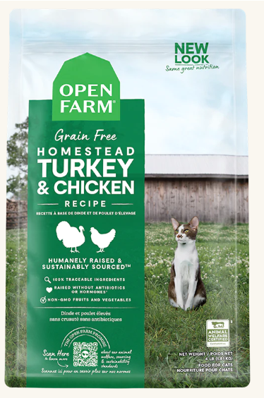 Open Farm Cat Food - Homestead Chicken & Turkey 8lb