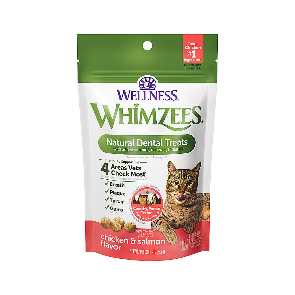 Whimzees Cat Dental Treats - Chicken & Salmon 2oz