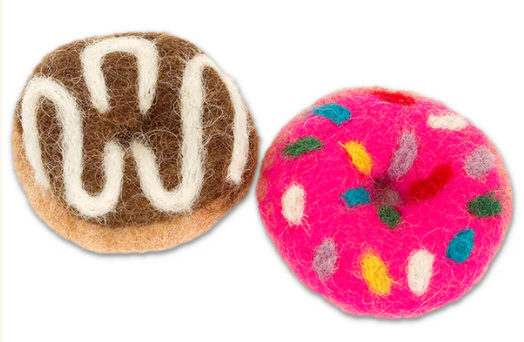 Karma Cat Wool Felt Toys - Donuts 2pk