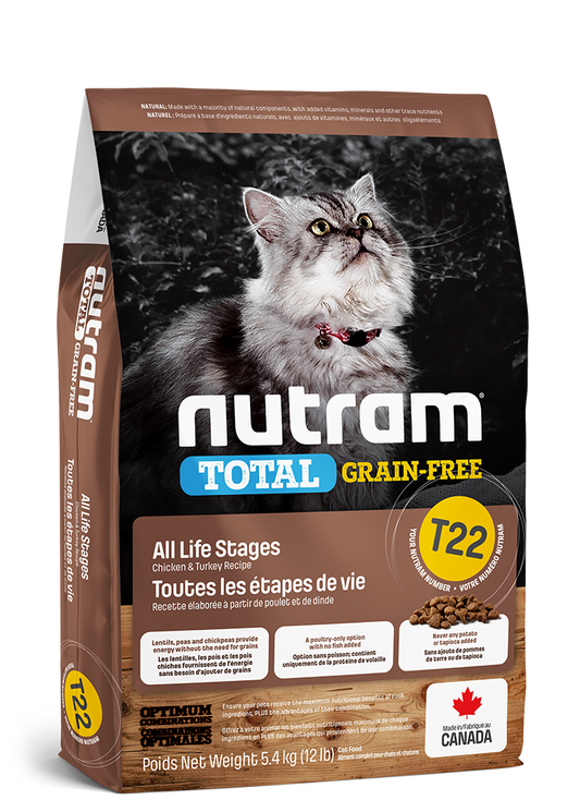 Nutram for Cats - T22 Grain-Free Chicken & Turkey 2.5lbs (special order)