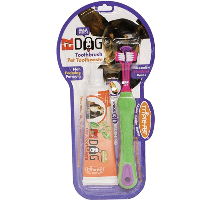 Triple-Pet Small Breed Toothbrush and Paste